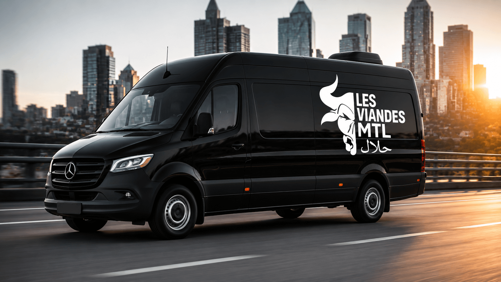 Camion de livraison Mercedes Les Viandes MTL